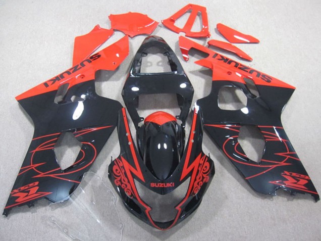Preisgünstige Suzuki GSXR 600 Motorrad Verkleidung 2004-2005 - Glanzendes Schwarz Rot