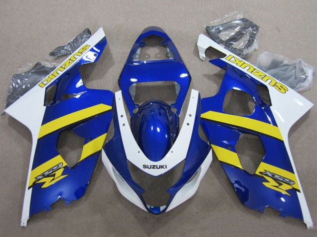 Preisgünstige Suzuki GSXR 600 Motorrad Verkleidung 2004-2005 - Blau Weiss Gelb