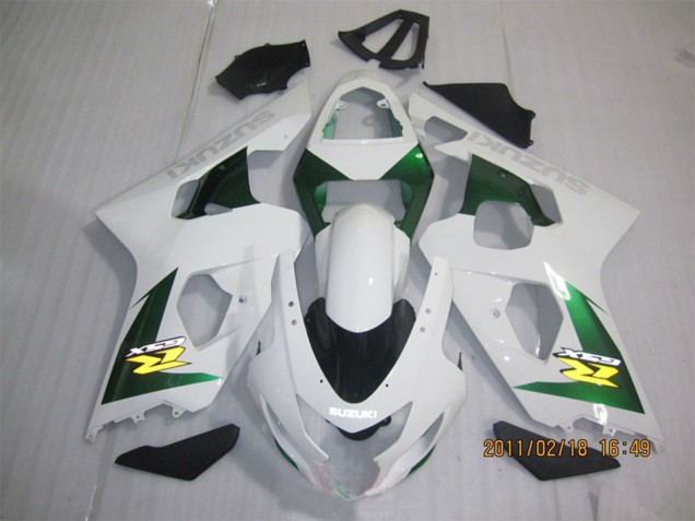 Preisgünstige Suzuki GSXR 600 Motorrad Verkleidung 2004-2005 - Weiss Grun Gelb Schwarz