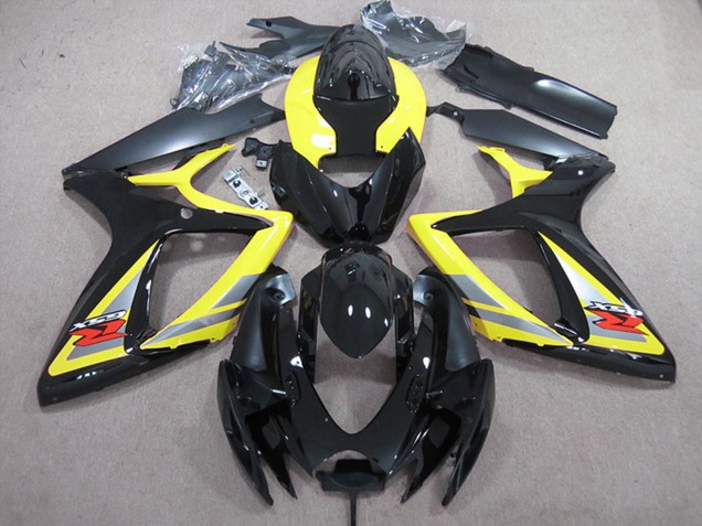 Preisgünstige Suzuki GSXR 600 Motorrad Verkleidung 2006-2007 - Gelb Grau Schwarz