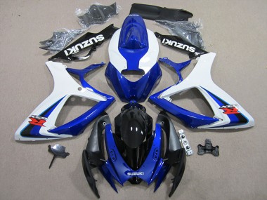 Preisgünstige Suzuki GSXR 600 Motorrad Verkleidung 2006-2007 - Weiss Blau Schwarz Rot