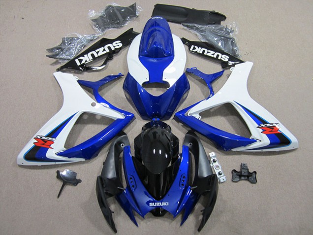 Preisgünstige Suzuki GSXR 600 Motorrad Verkleidung 2006-2007 - Weiss Blau Schwarz Rot