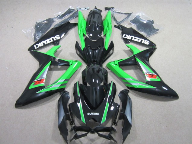 Preisgünstige Suzuki GSXR 600 Motorrad Verkleidung 2006-2007 - Grun Glanzendes Schwarz Rot