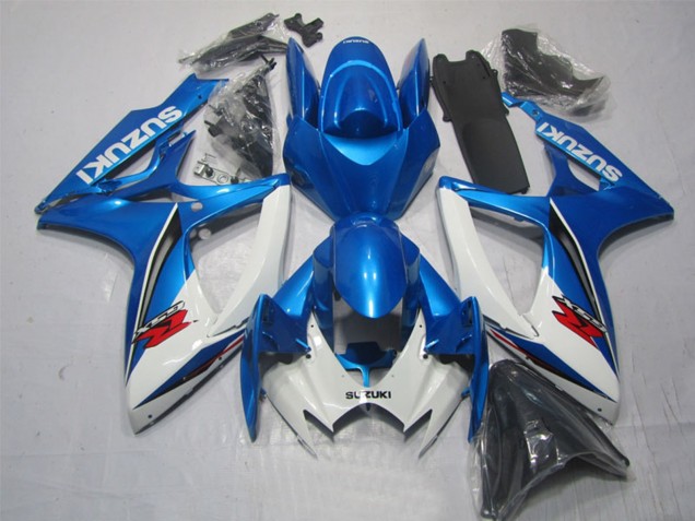 Preisgünstige Suzuki GSXR 600 Motorrad Verkleidung 2006-2007 - Weiss Blau Rot