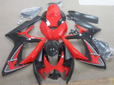 Preisgünstige Suzuki GSXR 600 Motorrad Verkleidung 2006-2007 - Rot Schwarz