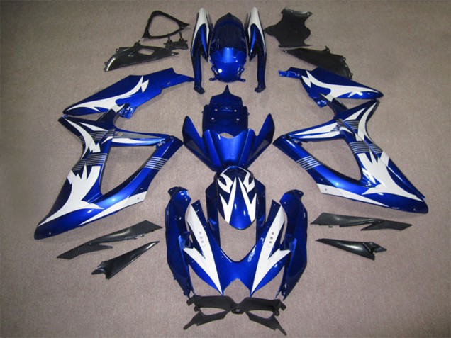 Preisgünstige Suzuki GSXR 600 Motorrad Verkleidung 2008-2010 - Weiss Blau