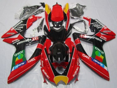 Preisgünstige Suzuki GSXR 600 Motorrad Verkleidung 2008-2010 - Rot Orange Blau Grun Schwarz JOMO