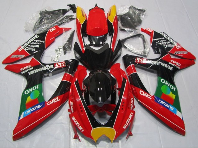 Preisgünstige Suzuki GSXR 600 Motorrad Verkleidung 2008-2010 - Rot Orange Blau Grun Schwarz JOMO