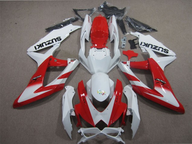 Preisgünstige Suzuki GSXR 600 Motorrad Verkleidung 2008-2010 - Weiss Rot