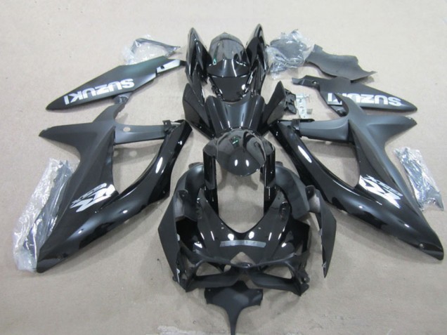Preisgünstige Suzuki GSXR 600 Motorrad Verkleidung 2008-2010 - Glanzendes Schwarz Weiss