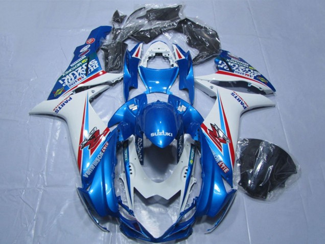 Preisgünstige Suzuki GSXR 600 Motorrad Verkleidung 2011-2024 - Blau Weiss