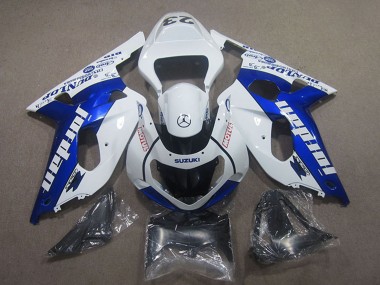 Preisgünstige Suzuki GSXR 750 Motorrad Verkleidung 2001-2003 - Weiss Blau Motul Jordan