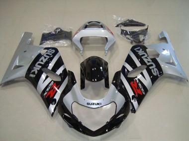 Preisgünstige Suzuki GSXR 750 Motorrad Verkleidung 2001-2003 - Silber Glanzendes Schwarz