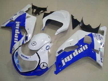 Preisgünstige Suzuki GSXR 750 Motorrad Verkleidung 2001-2003 - Weiss Blau Jordan