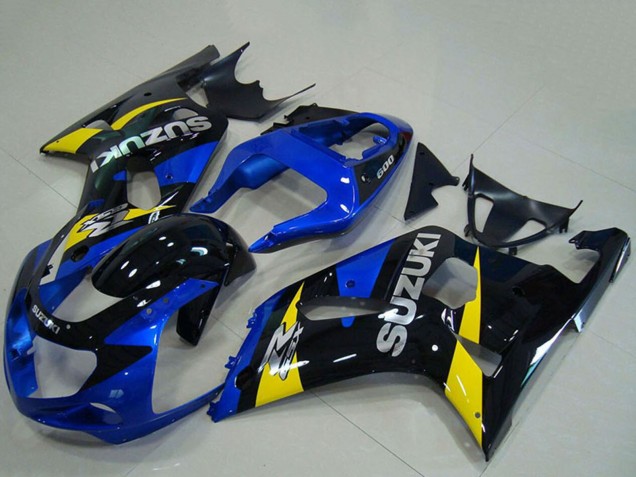 Preisgünstige Suzuki GSXR 750 Motorrad Verkleidung 2001-2003 - Blau Gelb Glanzendes Schwarz