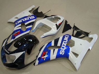 Preisgünstige Suzuki GSXR 750 Motorrad Verkleidung 2001-2003 - Weiss Blau Glanzendes Schwarz Rot
