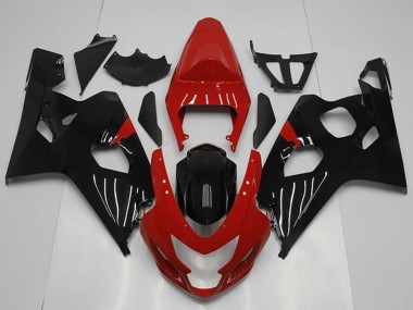 Preisgünstige Suzuki GSXR 750 Motorrad Verkleidung 2004-2005 - Rot Glanzendes Schwarz