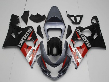 Preisgünstige Suzuki GSXR 750 Motorrad Verkleidung 2004-2005 - Silber Grau Rot Schwarz