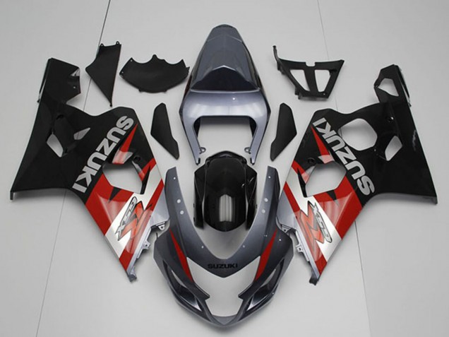 Preisgünstige Suzuki GSXR 750 Motorrad Verkleidung 2004-2005 - Silber Grau Rot Schwarz