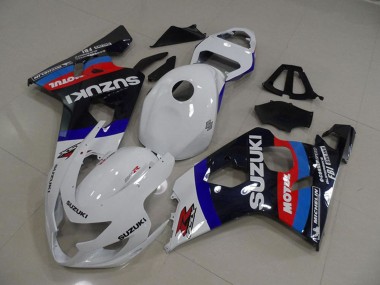 Preisgünstige Suzuki GSXR 750 Motorrad Verkleidung 2004-2005 - Weiss Blau Rot Schwarz Motul