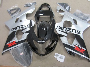 Preisgünstige Suzuki GSXR 750 Motorrad Verkleidung 2004-2005 - Silber Glanzendes Schwarz Rot