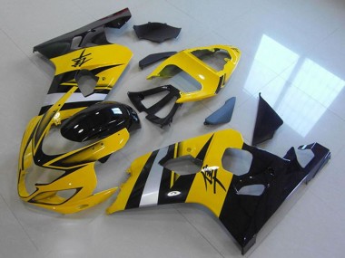 Preisgünstige Suzuki GSXR 750 Abs Motorrad Verkleidungen 2004-2005 - Gelb Silber Schwarz