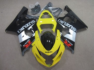 Preisgünstige Suzuki GSXR 750 Motorrad Verkleidung 2004-2005 - Gelb Silber Schwarz