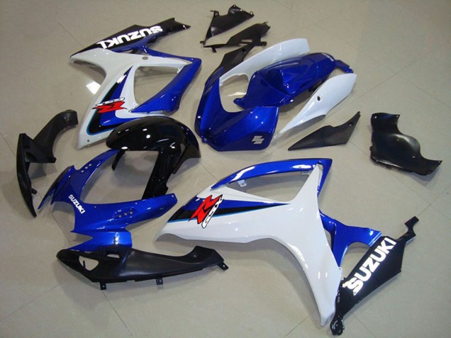 Preisgünstige Suzuki GSXR 750 Motorrad Verkleidung 2006-2007 - Weiss Blau Glanzendes Schwarz Rot