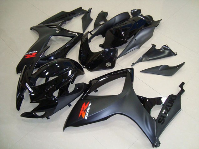 Preisgünstige Suzuki GSXR 750 Motorrad Verkleidung 2006-2007 - Glanzendes Schwarz Matt Schwarz Rot