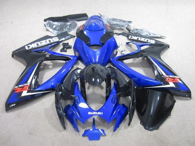 Preisgünstige Suzuki GSXR 750 Motorrad Verkleidung 2006-2007 - Blau Glanzendes Schwarz