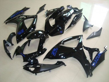 Preisgünstige Suzuki GSXR 750 Motorrad Verkleidung 2006-2007 - Glanzendes Schwarz Blau Aufkleber
