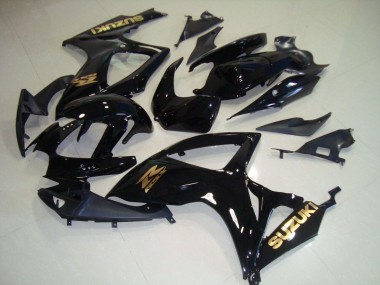 Preisgünstige Suzuki GSXR 750 Motorrad Verkleidung 2006-2007 - Glanzendes Schwarz Gold Aufkleber