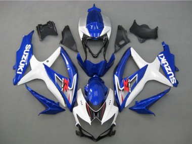 Preisgünstige Suzuki GSXR 750 Motorrad Verkleidung 2008-2010 - Weiss Silber Blau Schwarz