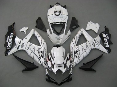 Preisgünstige Suzuki GSXR 750 Motorrad Verkleidung 2008-2010 - Weiss Schwarz Corona Extra Alstare