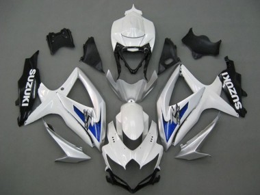 Preisgünstige Suzuki GSXR 750 Motorrad Verkleidung 2008-2010 - Weiss Silber Blau Schwarz