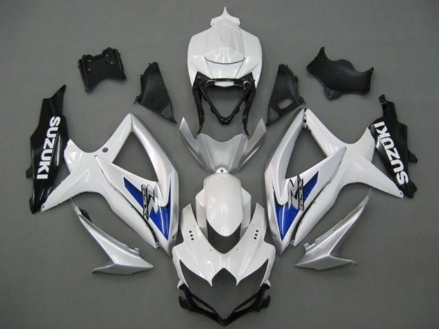 Preisgünstige Suzuki GSXR 750 Motorrad Verkleidung 2008-2010 - Weiss Silber Blau Schwarz