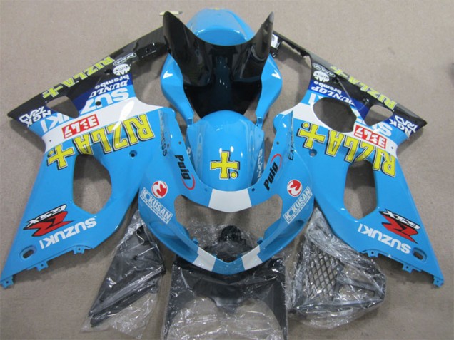 Preisgünstige Suzuki GSXR 1000 Motorrad Verkleidung 2000-2002 - Blau Gelb Weiss Schwarz Rizla