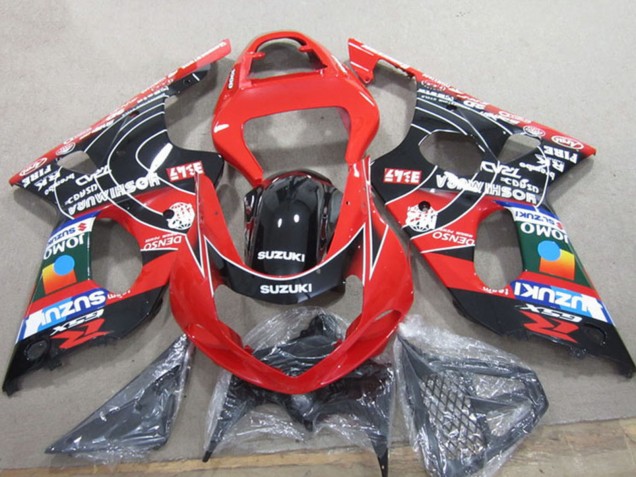 Preisgünstige Suzuki GSXR 1000 Motorrad Verkleidung 2000-2002 - Rot Schwarz Blau Denso