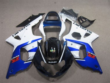 Preisgünstige Suzuki GSXR 1000 Motorrad Verkleidung 2000-2002 - Weiss Blau Glanzendes Schwarz Rot
