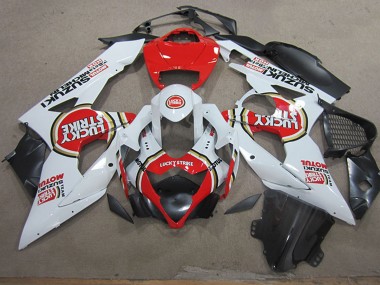 Preisgünstige Suzuki GSXR 1000 Motorrad Verkleidung 2005-2006 - Weiss Rot Lucky Strike Motul