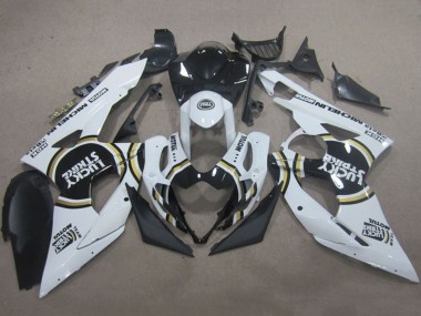 Preisgünstige Suzuki GSXR 1000 Motorrad Verkleidung 2005-2006 - Weiss Schwarz Lucky Strike Motul
