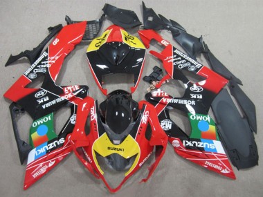 Preisgünstige Suzuki GSXR 1000 Motorrad Verkleidung 2005-2006 - Schwarz Rot Gelb Blau JOMO