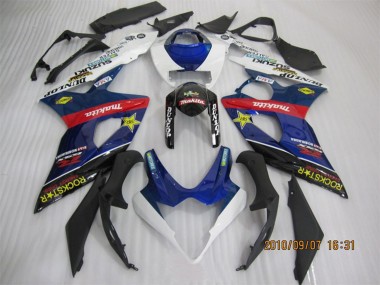 Preisgünstige Suzuki GSXR 1000 Motorrad Verkleidung 2005-2006 - Blau Weiss Rot Schwarz RockStar