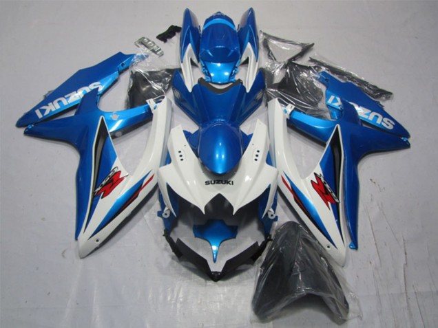 Preisgünstige Suzuki GSXR 1000 Motorrad Verkleidung 2007-2008 - Weiss Blau Rot