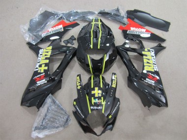 Preisgünstige Suzuki GSXR 1000 Motorrad Verkleidung 2007-2008 - Glanzendes Schwarz Gelb Rot Rizla