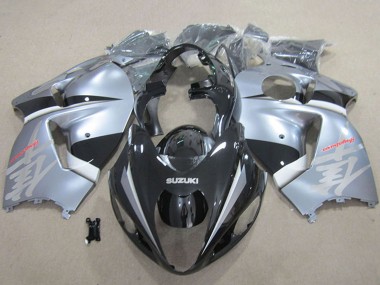 Preisgünstige Suzuki GSXR 1300 Hayabusa Motorrad Verkleidung 1996-2007 - Matt Schwarz Silber