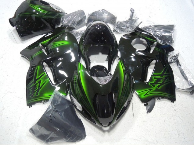Preisgünstige Suzuki GSXR 1300 Hayabusa Motorrad Verkleidung 1996-2007 - Glanzendes Schwarz Grun