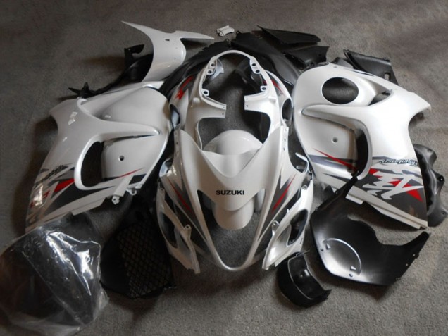 Preisgünstige Suzuki GSXR 1300 Hayabusa Motorrad Verkleidung 2008-2020 - Weiss Schwarz