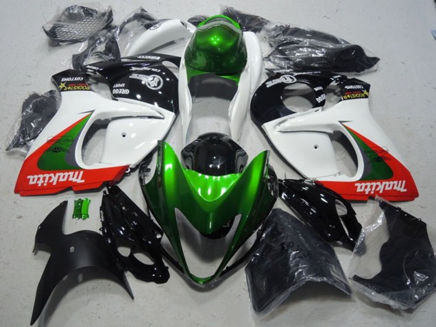 Preisgünstige Suzuki GSXR 1300 Hayabusa Motorrad Verkleidung 2008-2020 - Weiss Grun Rot Makita