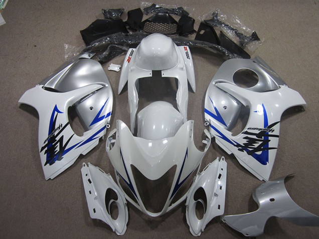 Preisgünstige Suzuki GSXR 1300 Hayabusa Motorrad Verkleidung 2008-2020 - Weiss Blau